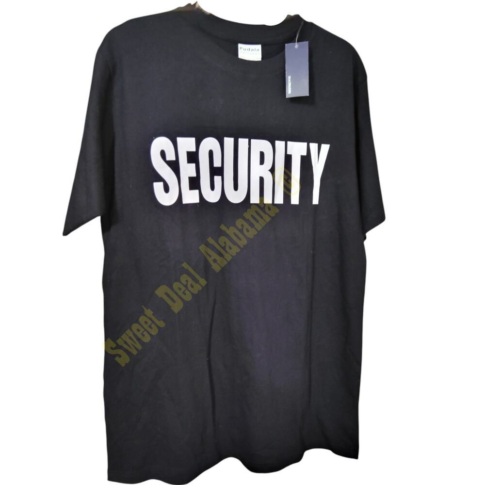 Pudala Black Tactical Shirt – Security – Short Sleeve, Size Small